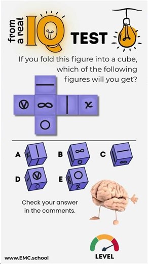IQ Test Challenge: Can You Fold This Figure Into the Right Cube? 🧠 #IQTest