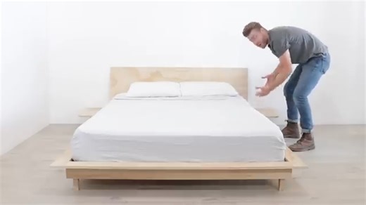 How to design and build a DIY platform bed with built-in nightstands
