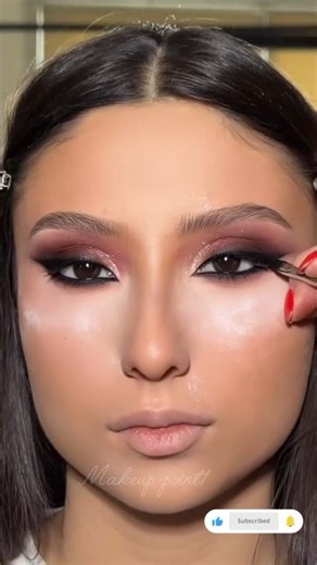 smokey red eye makeup 🔥red eye makeup ✨ smokey eye makeup #shortsfeed #softglamlook #makeuptutorial