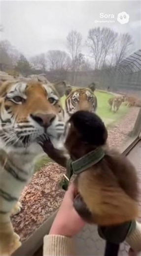 Tigers vs monkey 🖕 #shorts #ai