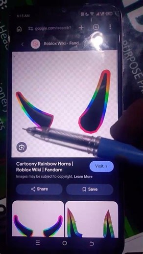 Roblox Cartoony Rainbow Horns Drawing | #drawing