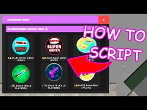 How to Script A Gamepass Shop in ROBLOX Studio