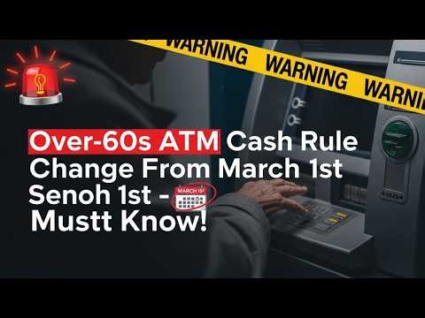 🚨 Over-60s ATM Cash Rule Change From March 1st – Seniors Must Know!