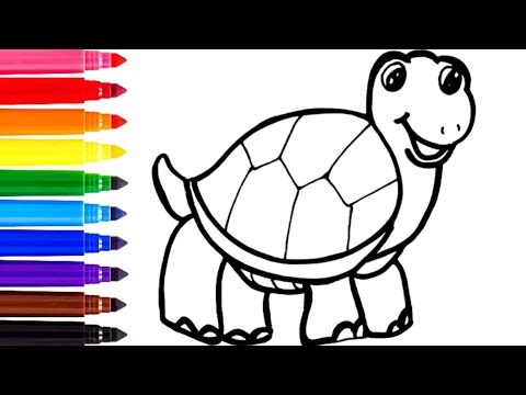 How to Draw a Cute Turtle 🐢 | Easy Drawing for Kids Step by Step