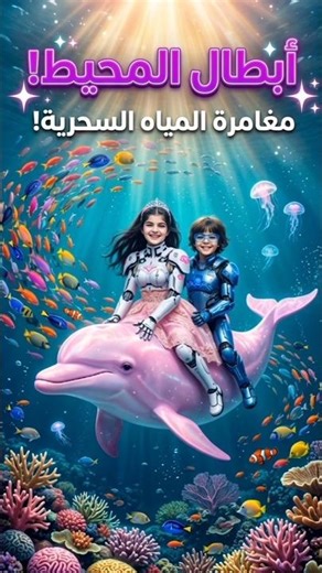 ​أبطال المحيط: مغامرة خيالية مذهلة! 🌊🐬 Ocean Heroes: Stunning AI Adventure!