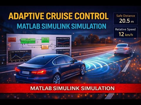 Adaptive Cruise Control (ACC) System | MATLAB Simulink Vehicle Control Simulation