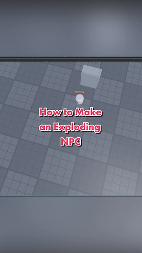 how to make an exploding NPC #developer #robloxgames #robloxstudio #roblox #robloxplayer #robloxtiktok #gaming #edutok