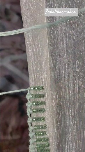 this bead embroidery technique is genius #tutorial #embroidery #hack