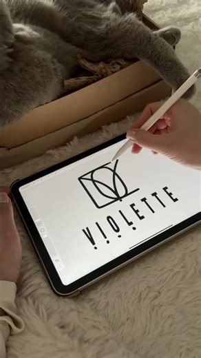 Violette Name Logo Design Tutorial Procreate Tattoo Idea #logodesign #procreate #tattooidea