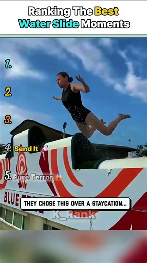 Ranking The Most Insane Water Slide Moments 💀 #waterslide #fails #satisfying #waterpark #ranking