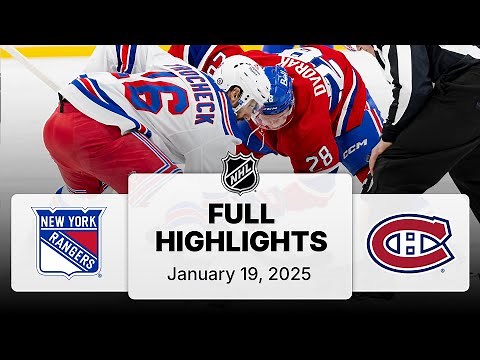 NHL Highlights | Rangers vs. Canadiens - January 19, 2025