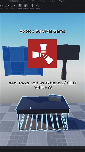 New tools and workbench for my survival game #siroof #robloxdeveloper #gamedev #robloxstudio #roblox