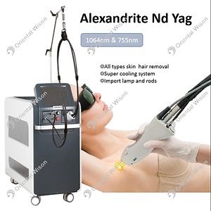 [Hot Item] Newest 1064 Fiber Coupled Long Pulse ND YAG Laser Hair Removal/Alex Laser Alexandrite Skin Rejuvenation Beauty Equipment