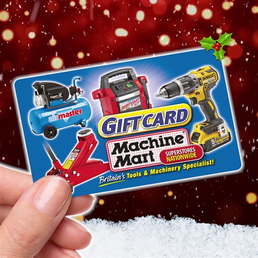 Got a DIY enthusiast in your life? 🎁🔧 Let them pick exactly what they want with a Tools & Machinery Gift Card! ✨ Pop into one of our stores and grab one in person until 4pm on Christmas Eve – perfect for last-minute gifting. ⏰ Prefer online? Order your Gift Card by midnight on 18th December. 💌 e-Vouchers are sent straight to your inbox within 48 hours. #DIYGifts #GiftIdeas #LastMinuteGifts #ChristmasShopping | Machine Mart