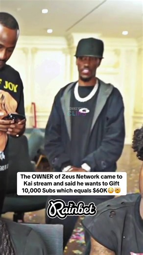 The OWNER of Zeus Network came to Kai stream and said he wants to Gift 10,000 Subs which equals $60K😳🤯 #fyp #kaicenat #viral
