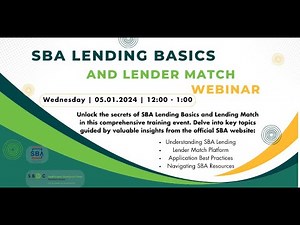 SBA Lending Basics and Lender Match