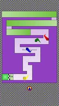 Square Race: Insane Labyrinth Chaos! 🟦🟨🟩🟥 #shorts