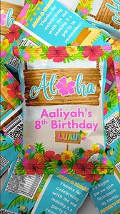 DIY Luau Chip Bag 🌺 Print & Assemble with Me | Easy Party Favor Idea