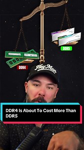 DDR4 Is About To Cost More Than DDR5 #fyp #techtok #pcbuild #gamingpc #pcgaming