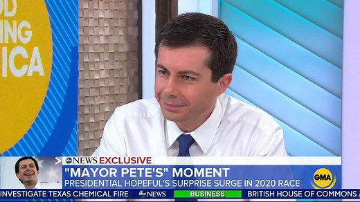 64K views · 785 reactions | FULL INTERVIEW: George Stephanopoulos goes one-on-one in Times Square with South Bend, Indiana, mayor and expected 2020 candidate Pete Buttigieg. Go to Good Morning America Good for more. gma.abc/2FYpGJr | ABC World News Tonight with David Muir | Facebook
