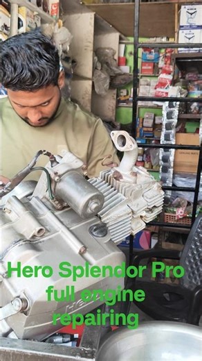 Hero Splendor Pro full engine repairing apna auto service #bike #automobile #scross#bajajbikes#viral