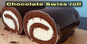 187K views · 5.4K reactions | Chocolate Swiss roll recipe this...