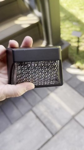 Solar Powered Fence Deck Lights Outdoor Waterproof Led IP65 RGB Color Changing/Warm White Auto On/Off Solar Step Lights for Outside Stair Garden Yard Wall Patio (2 Pack, White)