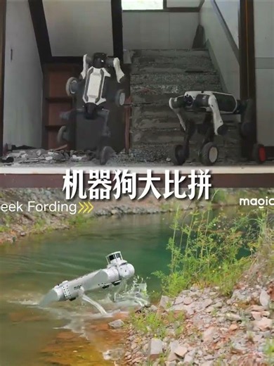 机器狗大比拼 云深处 vs 魔法原子 #科技 #机器狗 #AI #国产