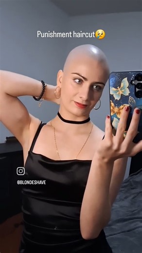 From long hair to bald @BlondeShave #headshave #undercut #bobhaircut