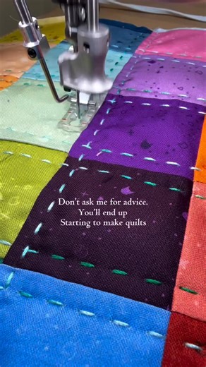 56K views · 195 reactions | Don't ask me for advice. You'll end up starting to make quilts. Video by PixelQuilt. #QuiltingIsTherapy #Quilts #Patchwork #DontSayIWarnedYou #QuilterLife #CraftingAddict #Quilt #SewingLove #Quilting | Rebecca Pierce | Facebook