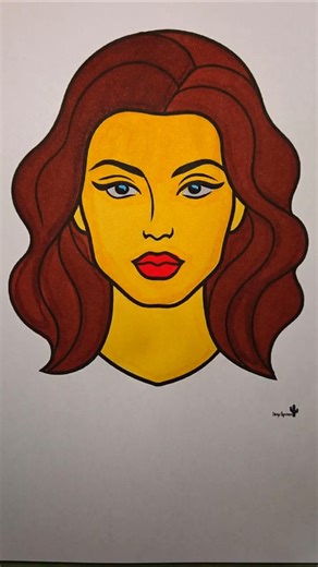 ​ASMR Coloring Beautiful Woman Face 👩🏻✨ No Music #shorts