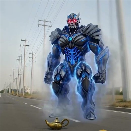 I Found a Modern Magic Lamp! (AI Robot Genie Transformation) #ai #cyberpunk