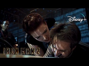 Iron-Man 2 | Natasha Attacks Justin Hammer Scene | Disney+ [2010]