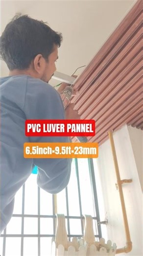 PVC Luver Pannel Installation ✨Balcony/Bathroom #ceilingdesign#shortsfeed