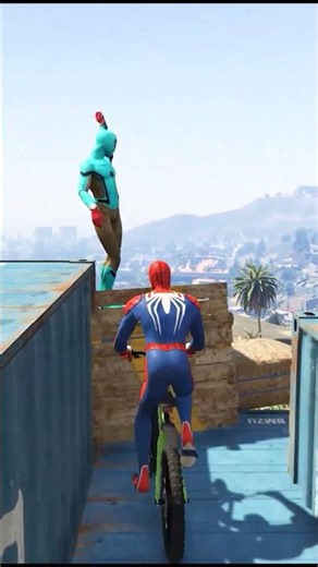 GTA 5 Epic Water Ragdolls Spiderman Jump/Fails #shorts #ytshorts