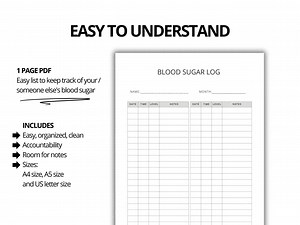 Blood Sugar Tracker | Blood Glucose Tracker | Diabetic Log | Blood Sugar Log | Diabetes Tracker | Health Tracker | Digital Printable List - Etsy Australia