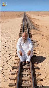 দাদু মরুভূমিতে বাঁশের ঘর বানালেন আর ট্রেন এসে সেটাকে ভেঙে দিল 😭 #ai #tree #home #train