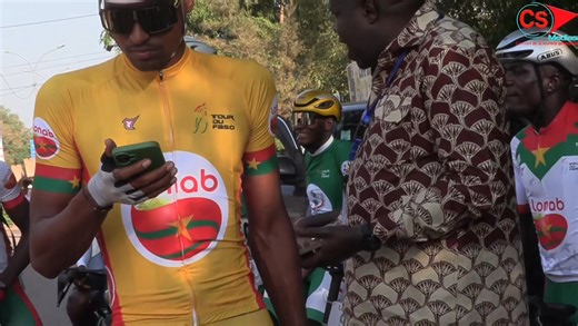 Le capitaine Martha Céleste Anderson Medah a félicité l’ensemble des cyclistes pour la qualité de leur parcours et a salué la bonne organisation du Tour du Faso. | CSMédias