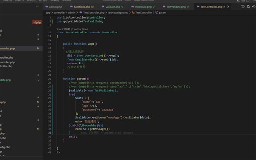 自制PHP框架15-通过验证器实现参数验证，自定义验证规则,验证场景以及验证提示