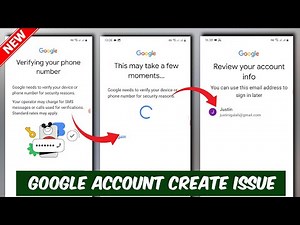 Fix Google Verifying Your Phone Number Google Account Create Problem This May Take a Few Moments