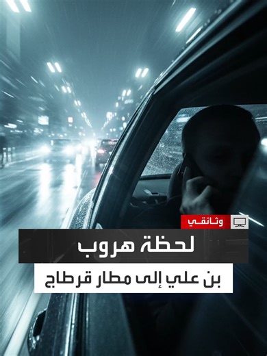 محاكاة لأهم حدث في تونس عام 2011.. مغادرة موكب زين العابدين بن علي وزوجته إلى مطار قرطاج بالتزامن مع زحف آلاف المتظاهرين نحو القصر #وثائقي #العربية_برامج