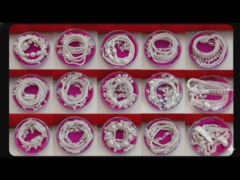 Light weight silver anklets designs with weight & price || simple anklets design