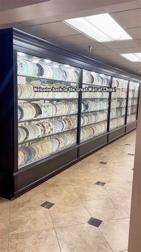 Welcome to the Great Wall of China at Replacements, Ltd! When you visit our Showroom, this is one of the must see tour route stops. Today it is all about tableware manufacturers with the letter C. Do you see any patterns that you recognize? #athomewithreplacementsltd #tablesettingideas #tablescape #tablestyling #homedecor #tableware #vintagedinnerware #vintagestemware #stemware #vintagecollection #tablewareset #collectiblesoftiktok #kitchenware #visitnc #shoponline #tours | Replacements, Ltd.