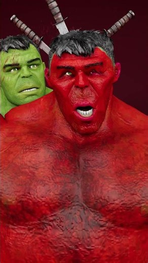 red hulk vs green hulk...🤣 #shorts