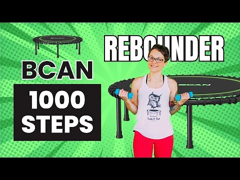 1000 Steps Mini Trampoline Workout | 10 Minute Beginner Rebounder Cardio on BCAN