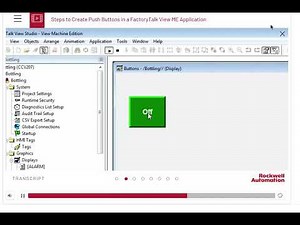 Steps To create Push Buttons In FactoryTalk View ME