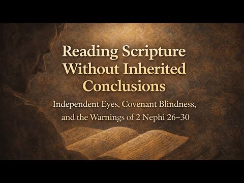Try Reading It Again: Why 2 Nephi 26–30 May Be Warning the LDS Church