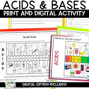 Acids Bases and the pH Scale Worksheets on Indicators Neutralization MS PS 1-2