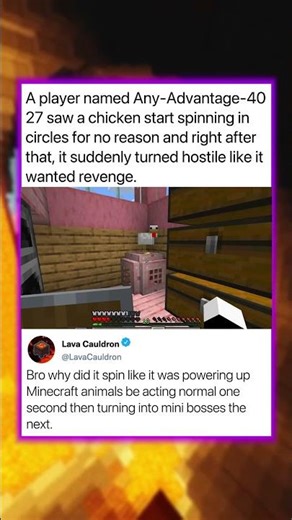 A player saw a chicken start spinning in circles...