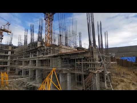 Construction of Highrise Building. (Foundation and Structural Frames Works) #130.